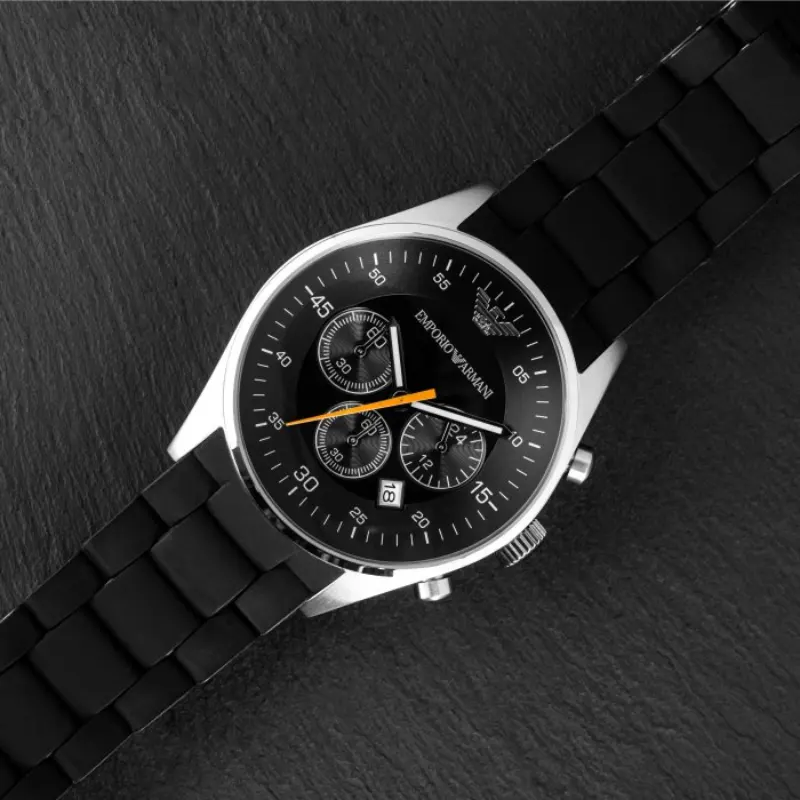 Emporio Armani Sportivo Chronograph Black Dial Men's Watch- AR5858